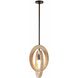 Collins 1 Light Faux Travertine Pendant Ceiling Light