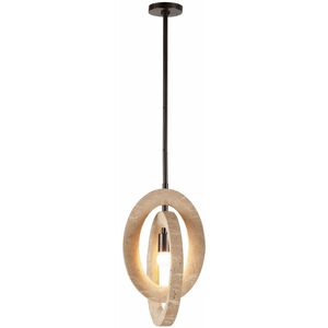 Collins 1 Light Faux Travertine Pendant Ceiling Light