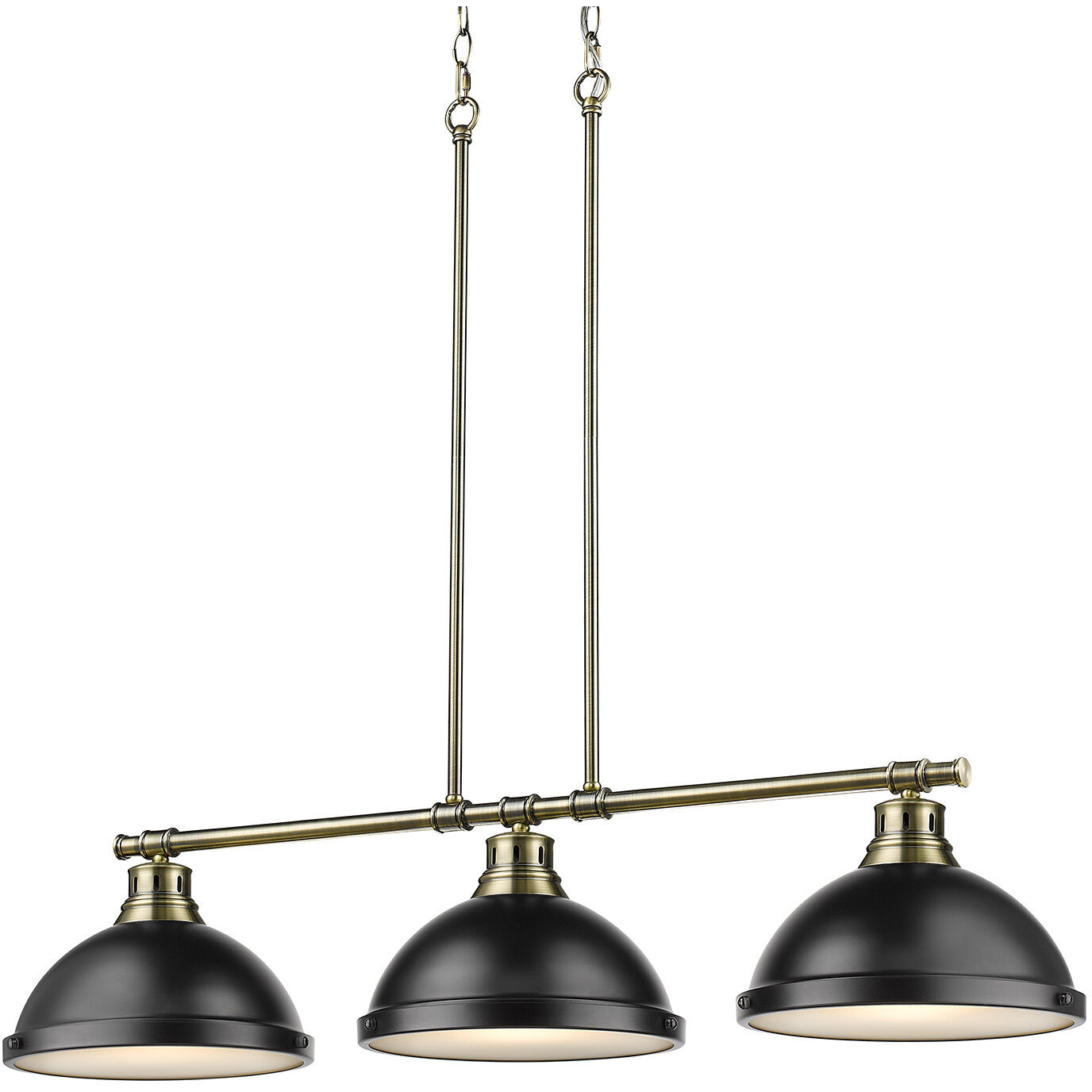 Yep Duncan Island Light Ceiling Light in Aged Brass, Matte Black