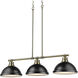 Yep Duncan Island Light Ceiling Light in Aged Brass, Matte Black