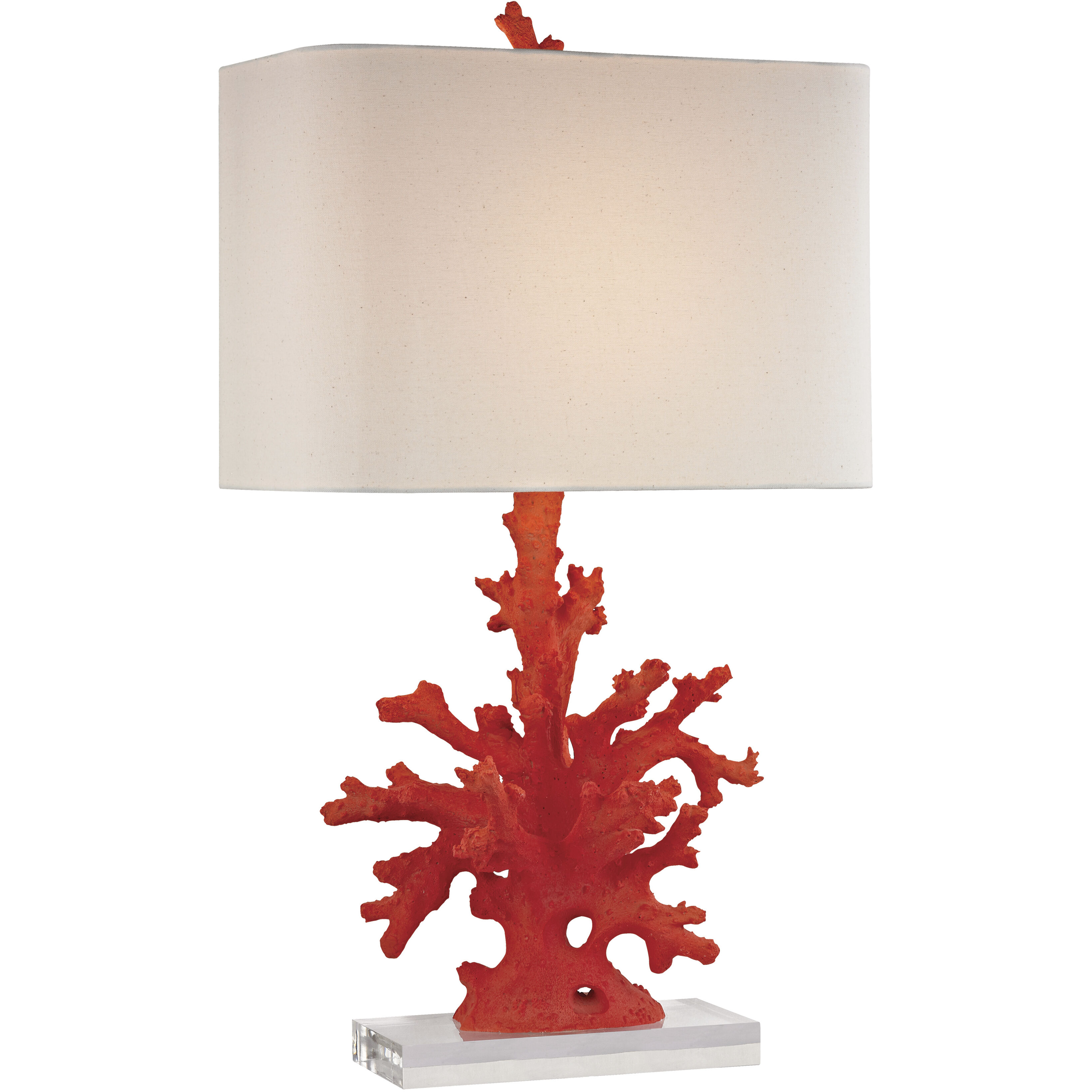 Red Coral 28 inch 150 watt Red Table Lamp Portable Light