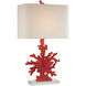 Red Coral 28 inch 150 watt Red Table Lamp Portable Light