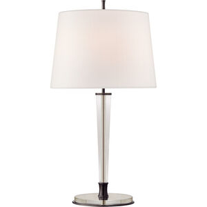 Thomas O'Brien Lyra 31.5 inch 60 watt Bronze and Crystal Table Lamp Portable Light, Large