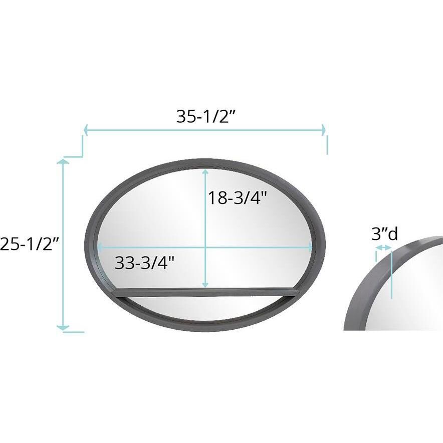 Ackley 35.5 X 25.5 inch Slate Mirror