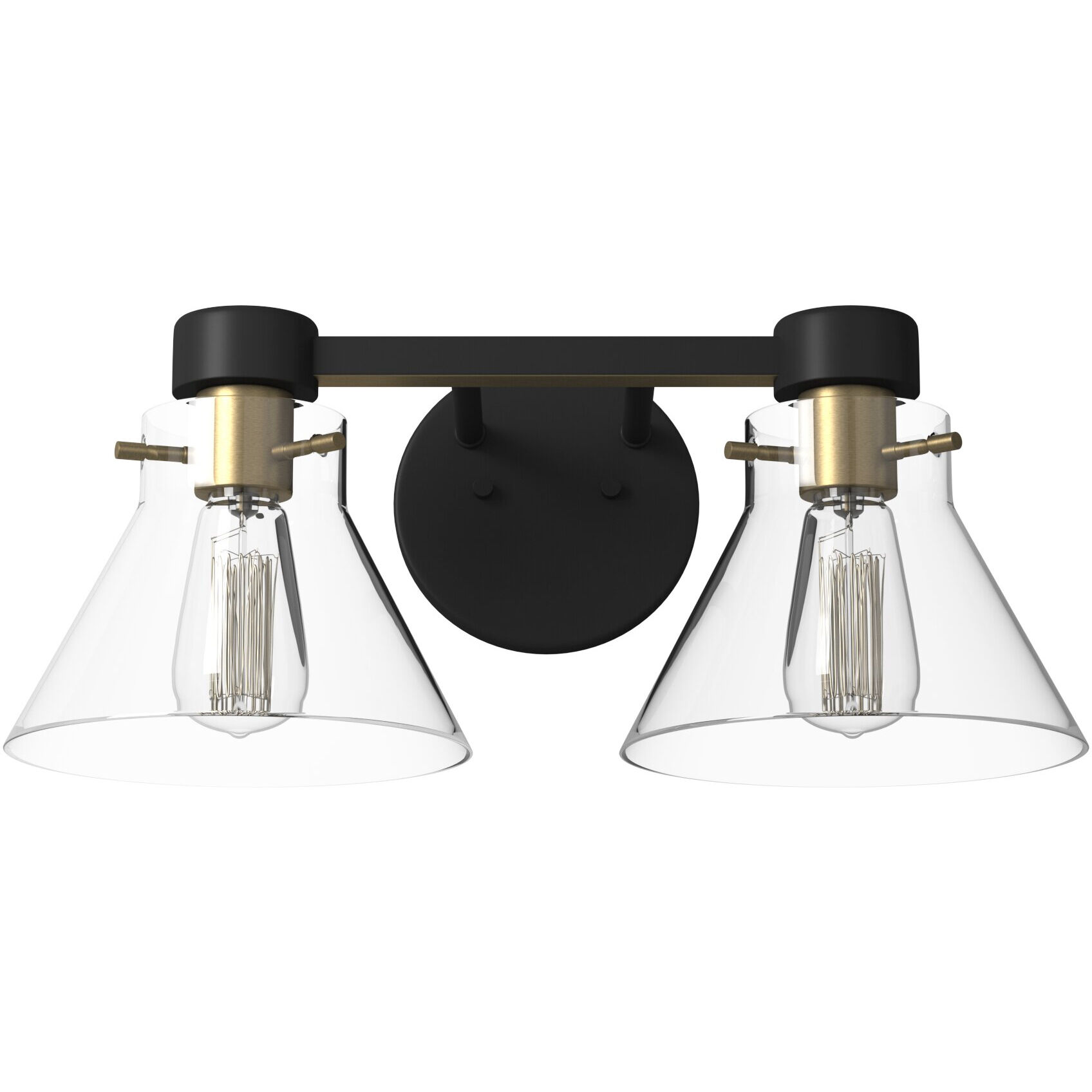 Willow Creek 2 Light 17 inch Matte Black Bath Bar Wall Light