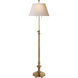 Chapman & Myers Overseas 47 inch 60.00 watt Antique-Burnished Brass Adjustable Club Floor Lamp Portable Light in Natural Paper