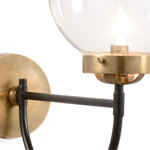 Wildwood 1 Light 8 inch Antique/Black/Clear Sconce Wall Light