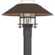 Henry 1 Light 15.8 inch Coastal Natural Iron and Coastal Bronze Outdoor Post Light in Coastal Natural Iron/Coastal Bronze, Clear