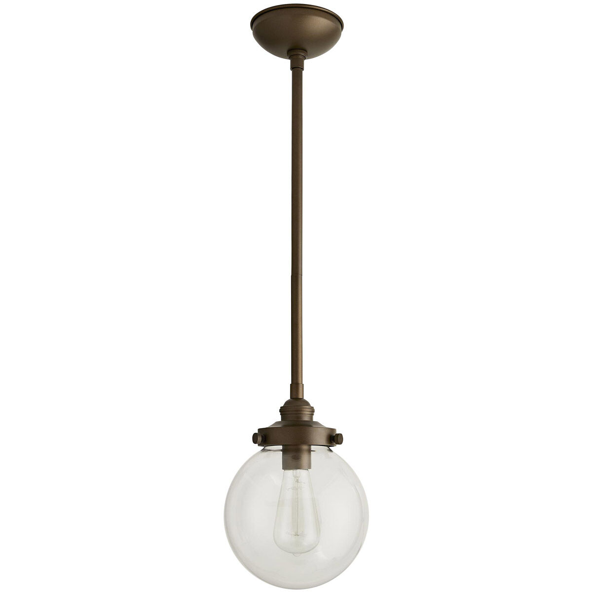 Reeves 1 Light 8 inch Aged Brass Outdoor Pendant, Small