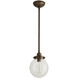Reeves 1 Light 8 inch Aged Brass Outdoor Pendant, Small