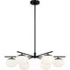 ED Ellen DeGeneres Lune 6 Light 33.63 inch Aged Iron Chandelier Ceiling Light