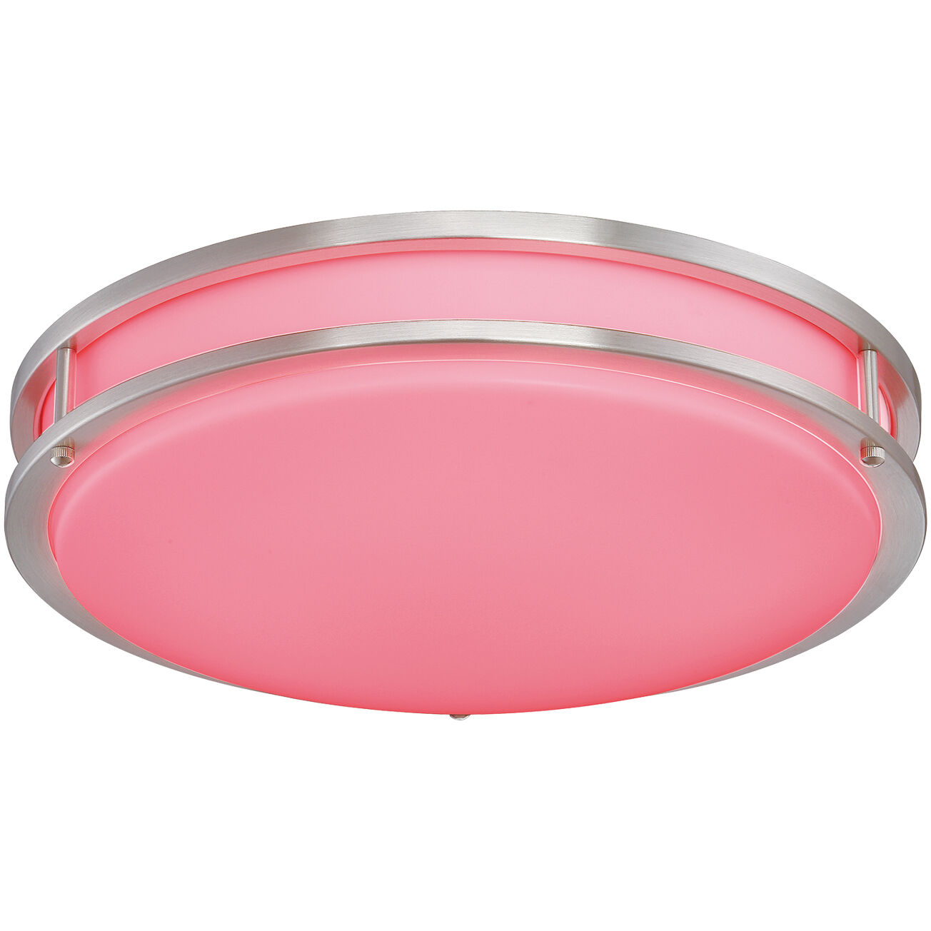 EnviroLite LED 14 inch Brushed Nickel Smart Flush Mount Ceiling Light