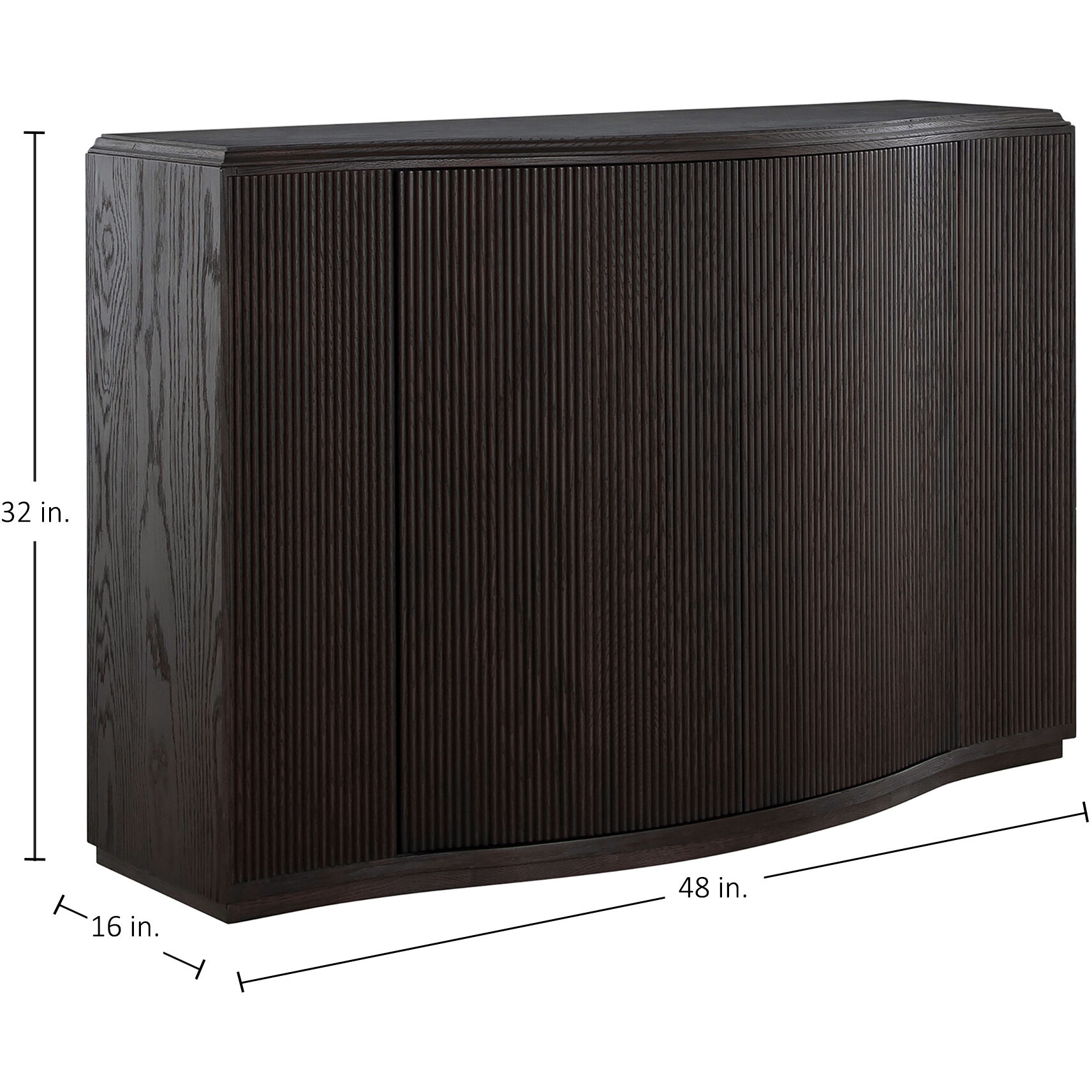 Theodore 48 X 16 inch Dark Stained Oak Long Console