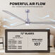 Atlas Alessandra - LK 72 inch Brushed Nickel with Barn Wood Tone Blades Ceiling Fan