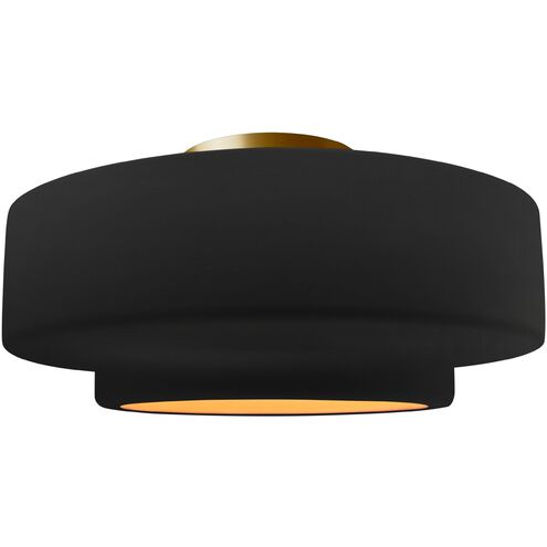 Radiance LED 14.5 inch Carbon Matte Black and Champagne Gold and Brushed Brass Semi Flush Ceiling Light