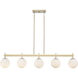 Coretta 5 Light 48 inch Modern Gold Linear Chandelier Ceiling Light