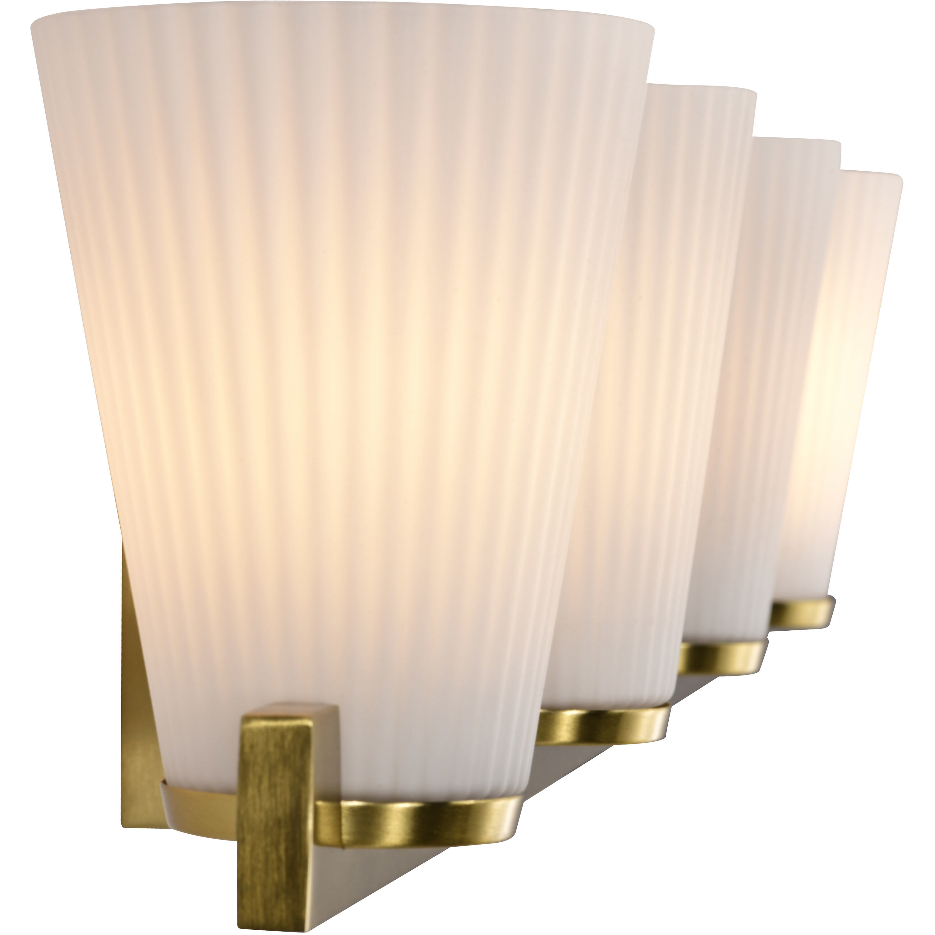 Royale 33.5 inch Burnished Brass Vanity Wall Light