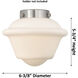 Small Oxford Matte White Cased Glass