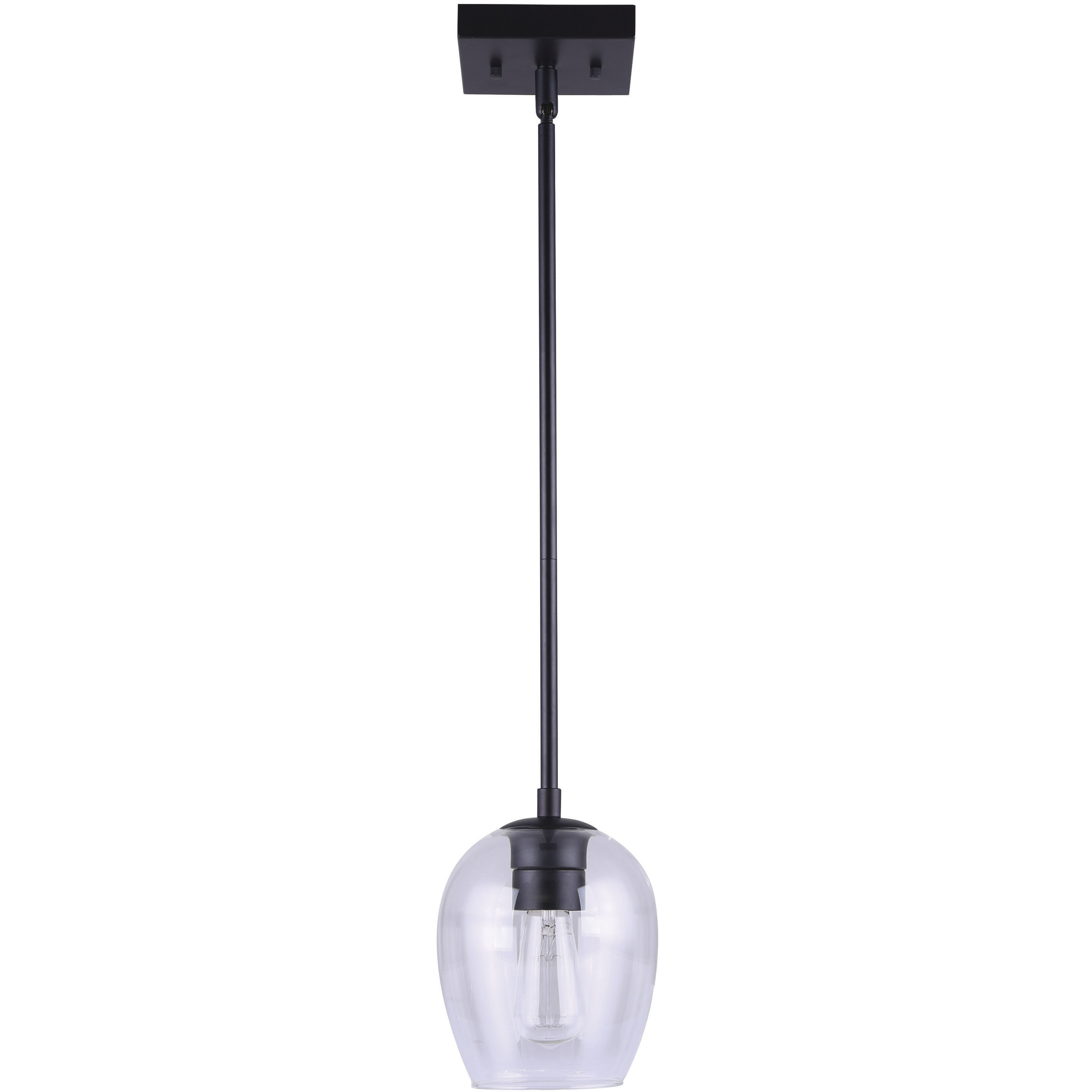 Madison 1 Light 6 inch Black Pendant Light Ceiling Light