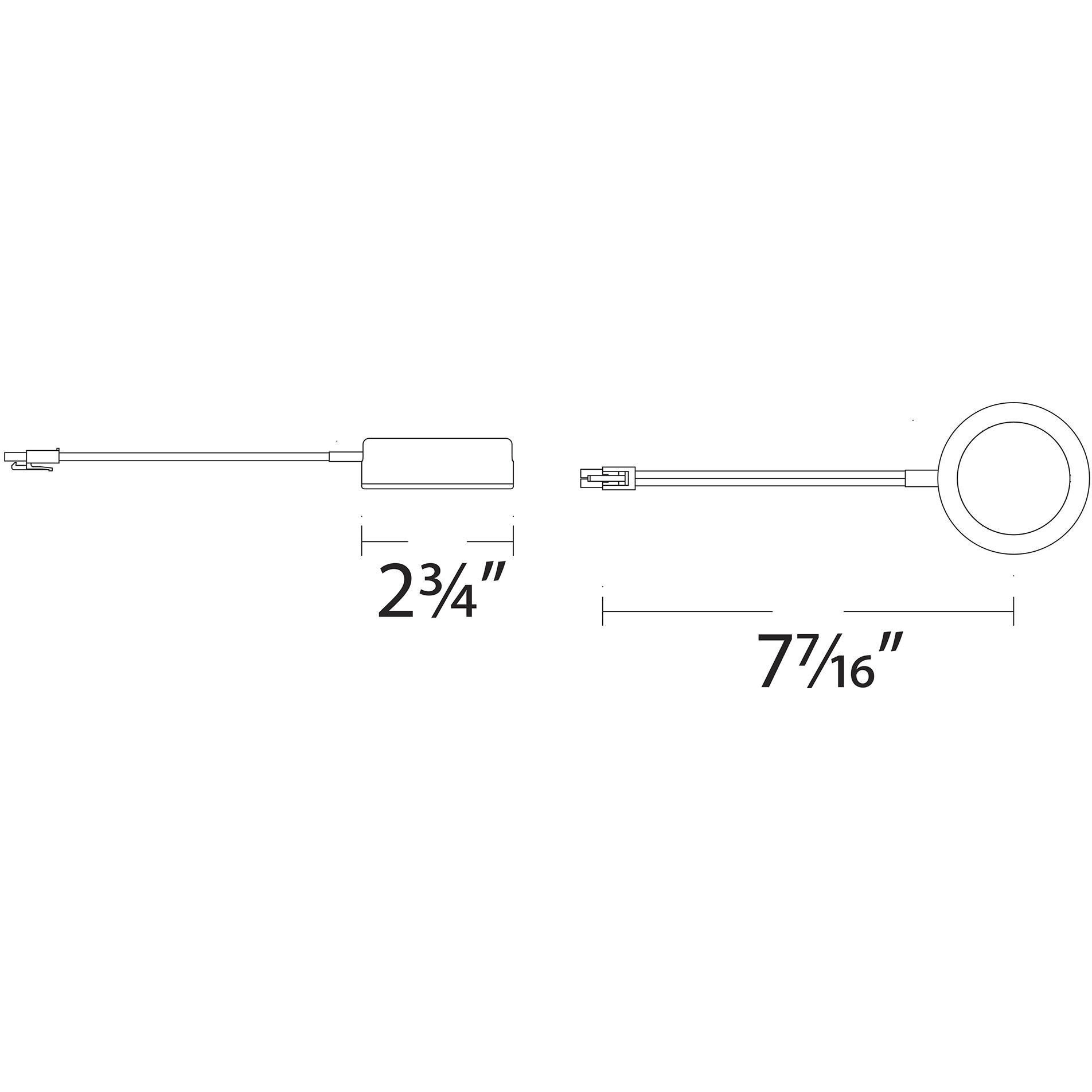 Line Voltage Puck Light LED Brushed Nickel Button Light, WAC Limited