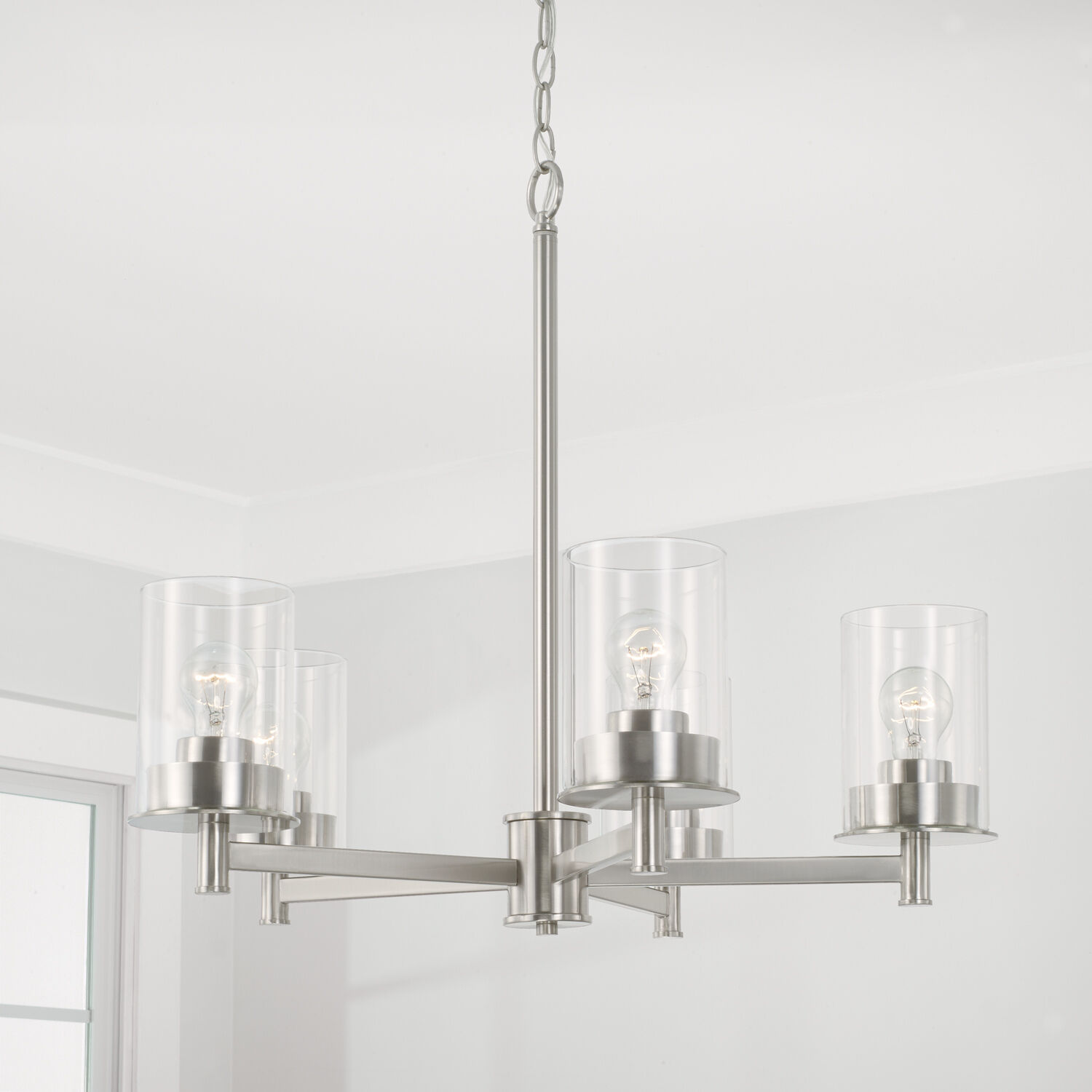 Mason 5 Light 26 inch Brushed Nickel Chandelier Ceiling Light