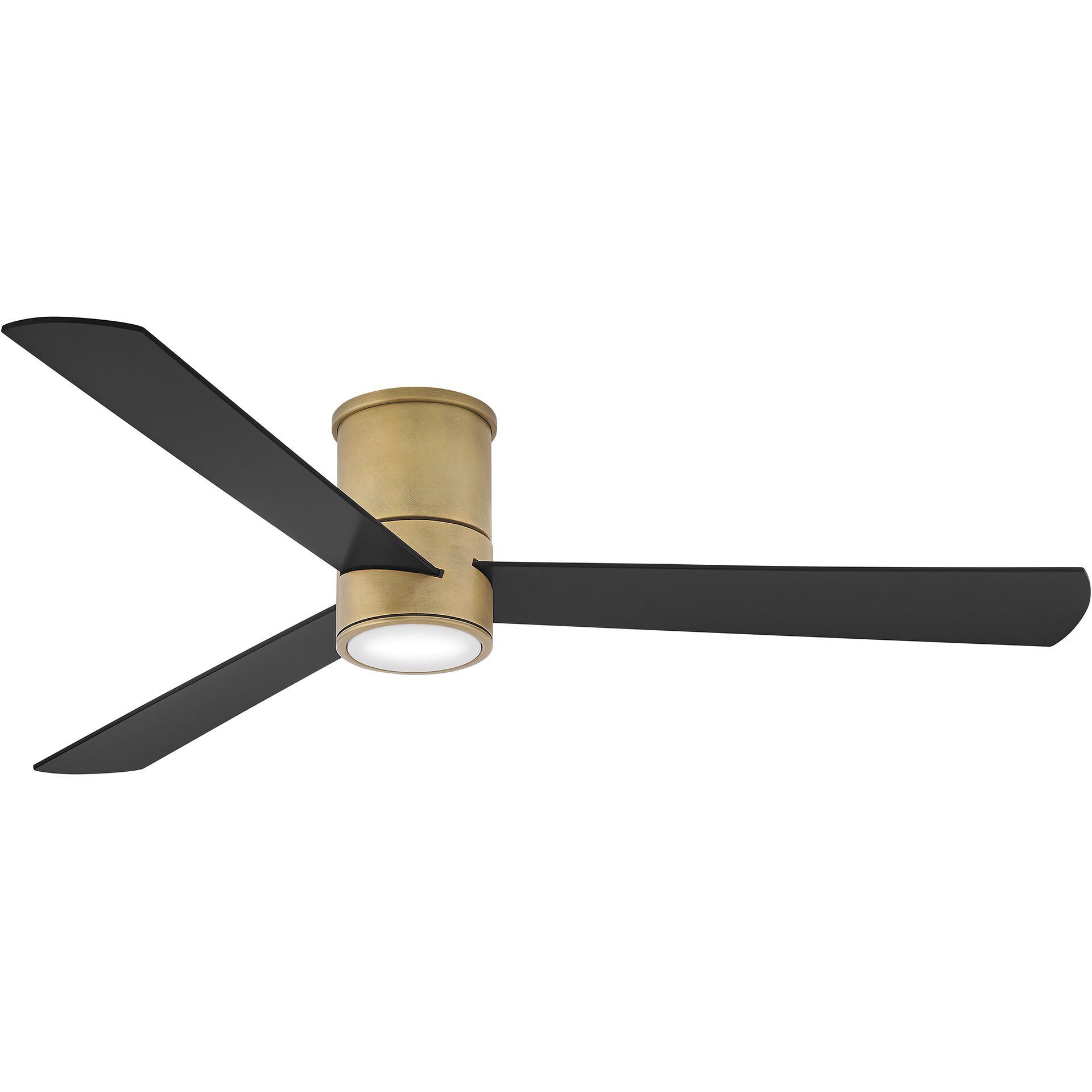 Speck Flush 52 inch Heritage Brass with Matte Black / Natural Blades Smart Fan