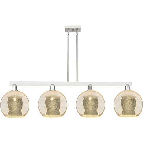 Arcadia Athens Island Light Ceiling Light in Brushed Satin Nickel, Mercury