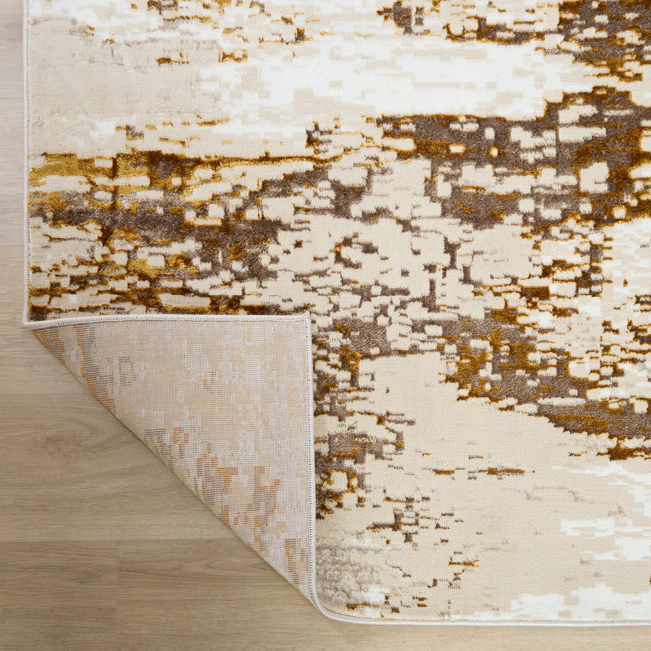 Sibel 114 X 79 inch Gold Rug in 6 x 9