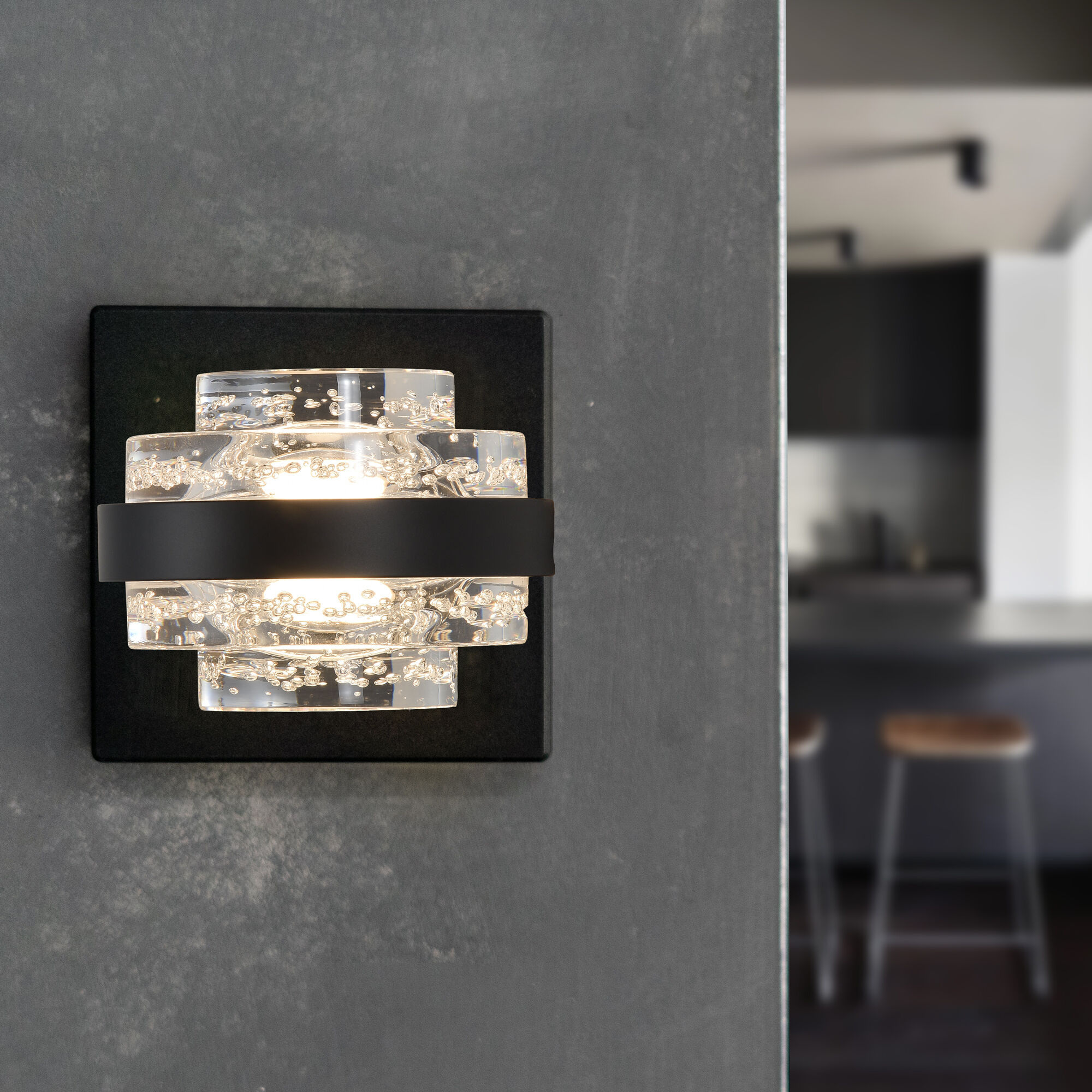 Milano Series Sconce Wall Light in Black, Artisan Collection