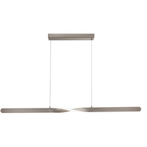 Twist 2 Light 48 inch Satin Nickel Linear Pendant Ceiling Light