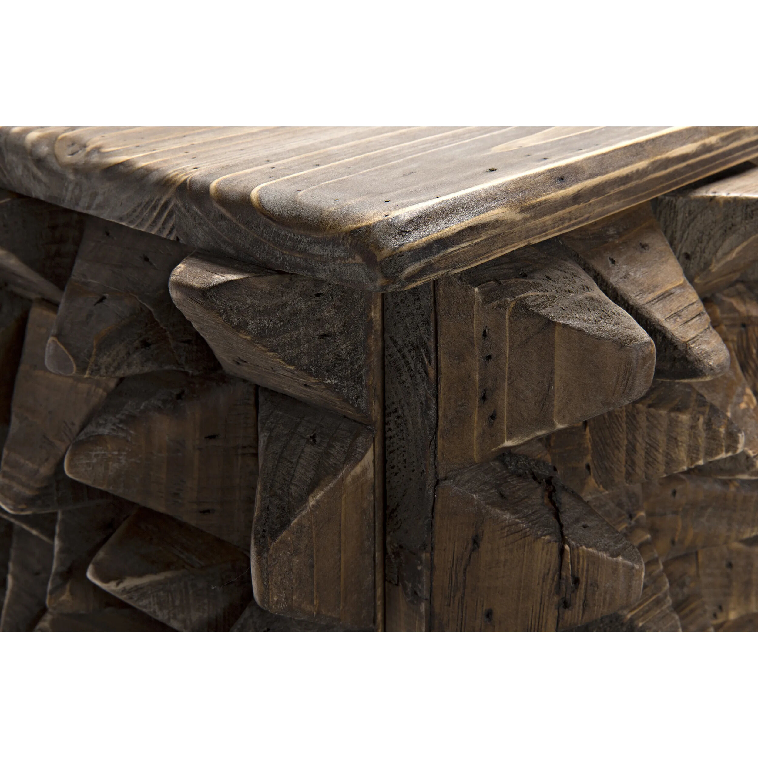 New York 87 X 23 inch Old Wood Sideboard