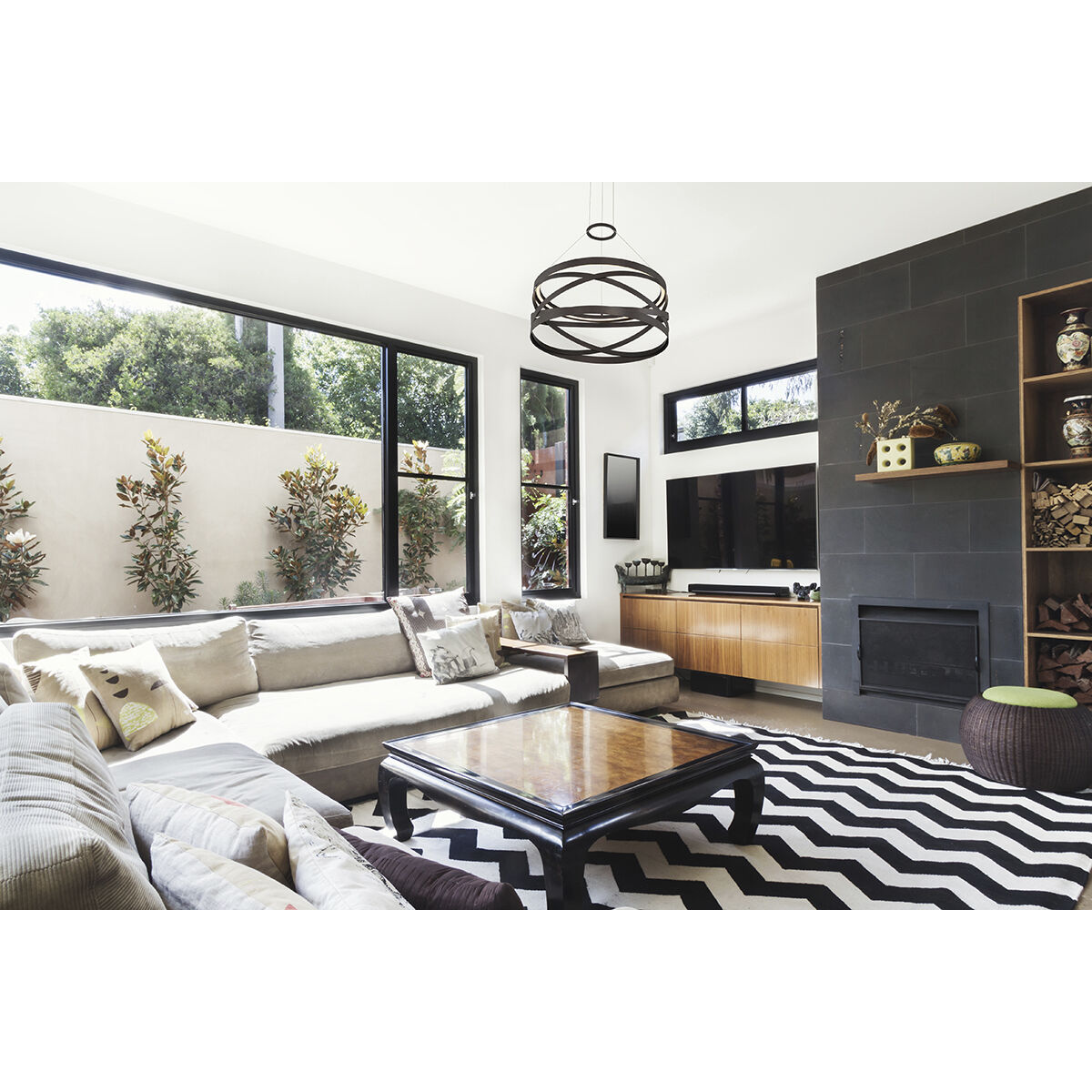 Avita LED 12 inch Oil Rubbed Bronze Pendant Ceiling Light, Small