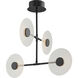 Spoke LED LED 25.5 inch Matte Black Chandelier Ceiling Light, Progress LED