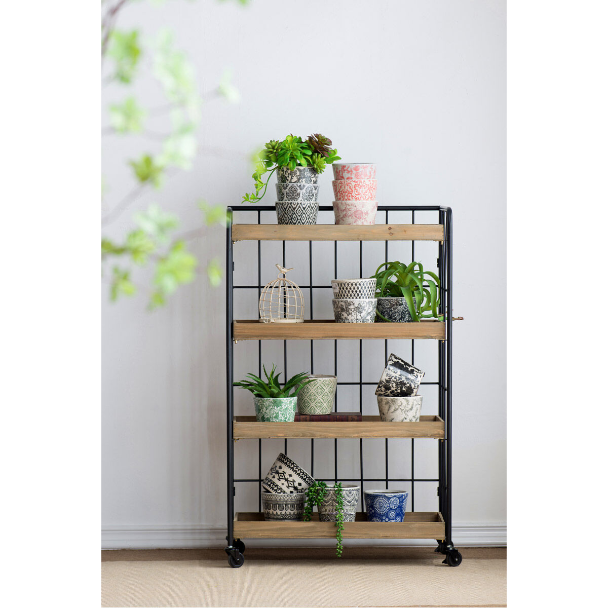 Naturespire Blue Outdoor Planter, Set of 3