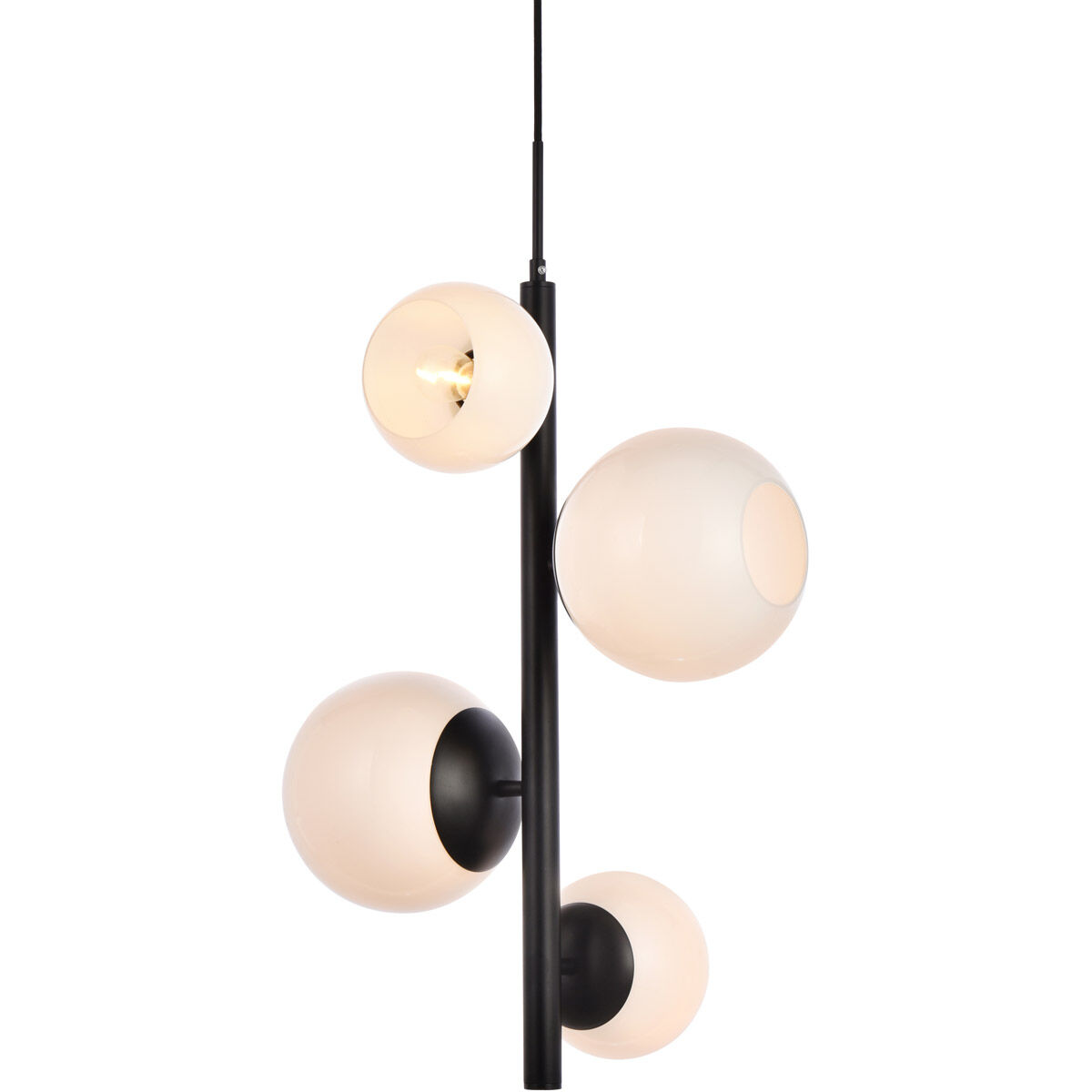 Wells 4 Light 18 inch Black Pendant Ceiling Light