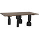 Leandra 86 X 46 inch Dark Walnut and Matte Black Dining Table