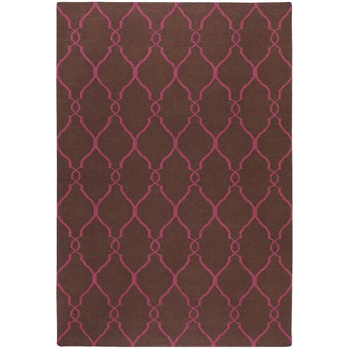 Fallon 156 X 108 inch Dark Brown, Fuchsia Rug