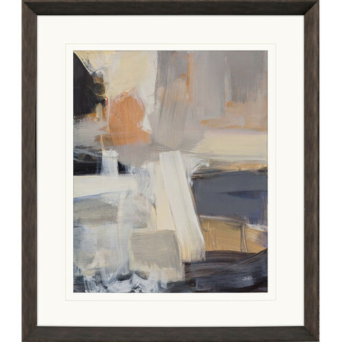 Beale Street Abstract Blue and Gray and White and Yellow Framed Art