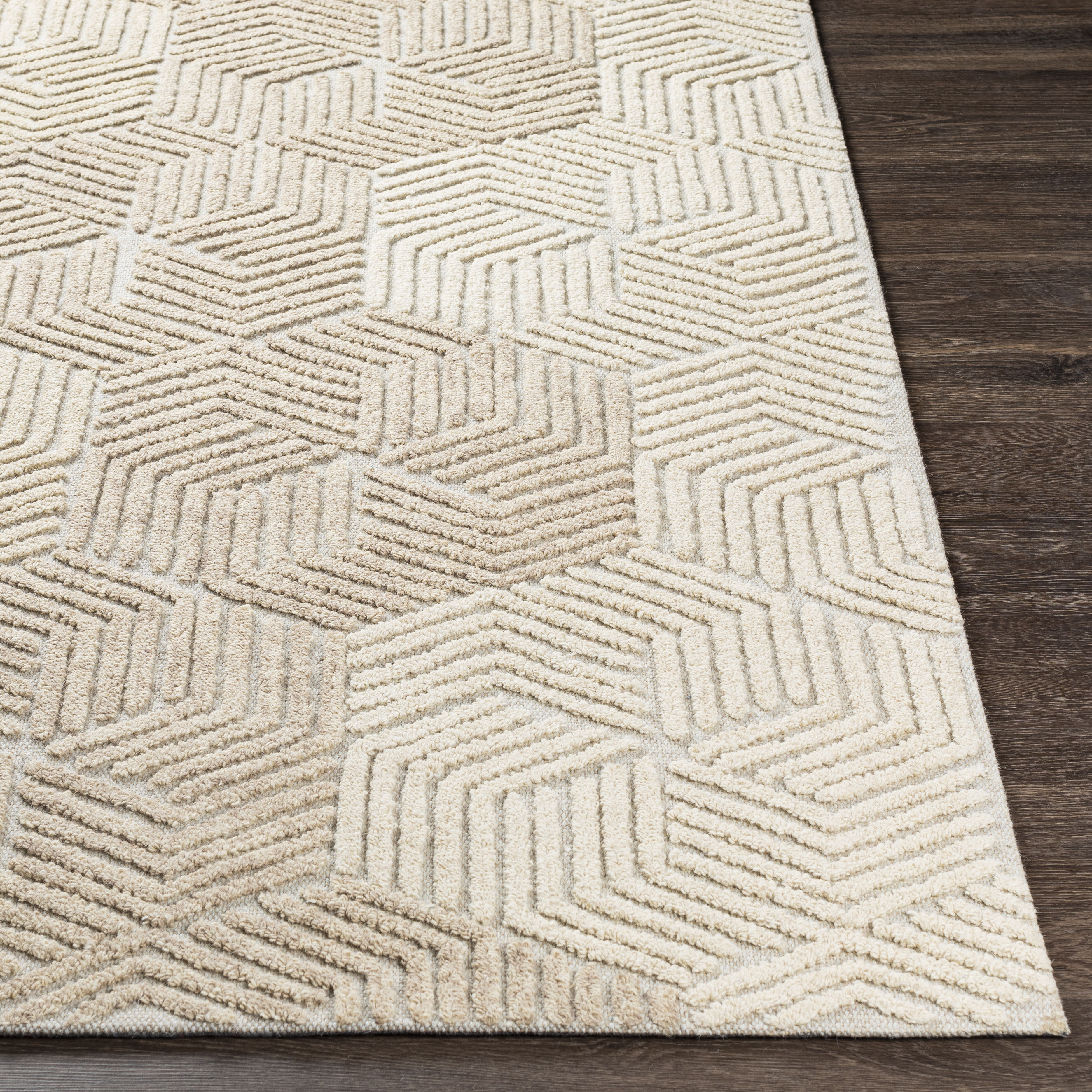 Oakland 36 X 24 inch Cream Rug in 2 x 3, Rectangle