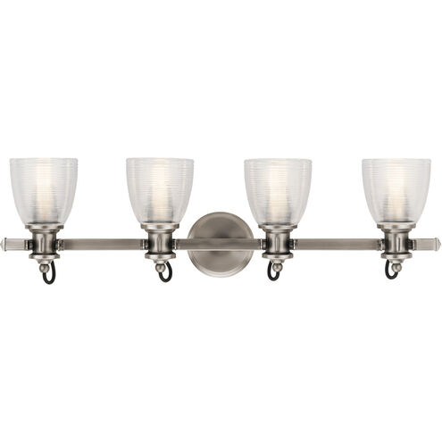 Flagship 4 Light 33 inch Classic Pewter Wall Mt Bath 4 Arm Wall Light