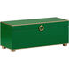 Rectangular 14.25 inch Green and Gold Box