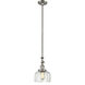 Franklin Restoration Bell 1 Light 8 inch Brushed Satin Nickel Mini Pendant Ceiling Light in Incandescent, Clear, Franklin Restoration
