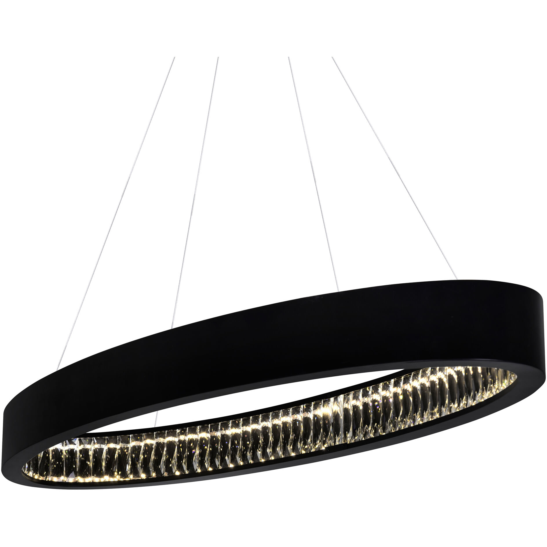 Rosalina LED 42 inch Matte Black Down Chandelier Ceiling Light