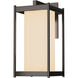 Cela 1 Light 16.3 inch Coastal Bronze Outdoor Sconce in Opal, Large