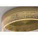 Maggie LED 12 inch Satin Brass Flush Mount Ceiling Light