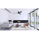 Atlas Irene-3H 60 inch Textured Bronze with Matte Black Blades Ceiling Fan, Flush Mounted