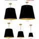 Oversized Drum 1 Light 26 inch Aged Brass Pendant Ceiling Light in Black/Gold Jewel Tone, Large