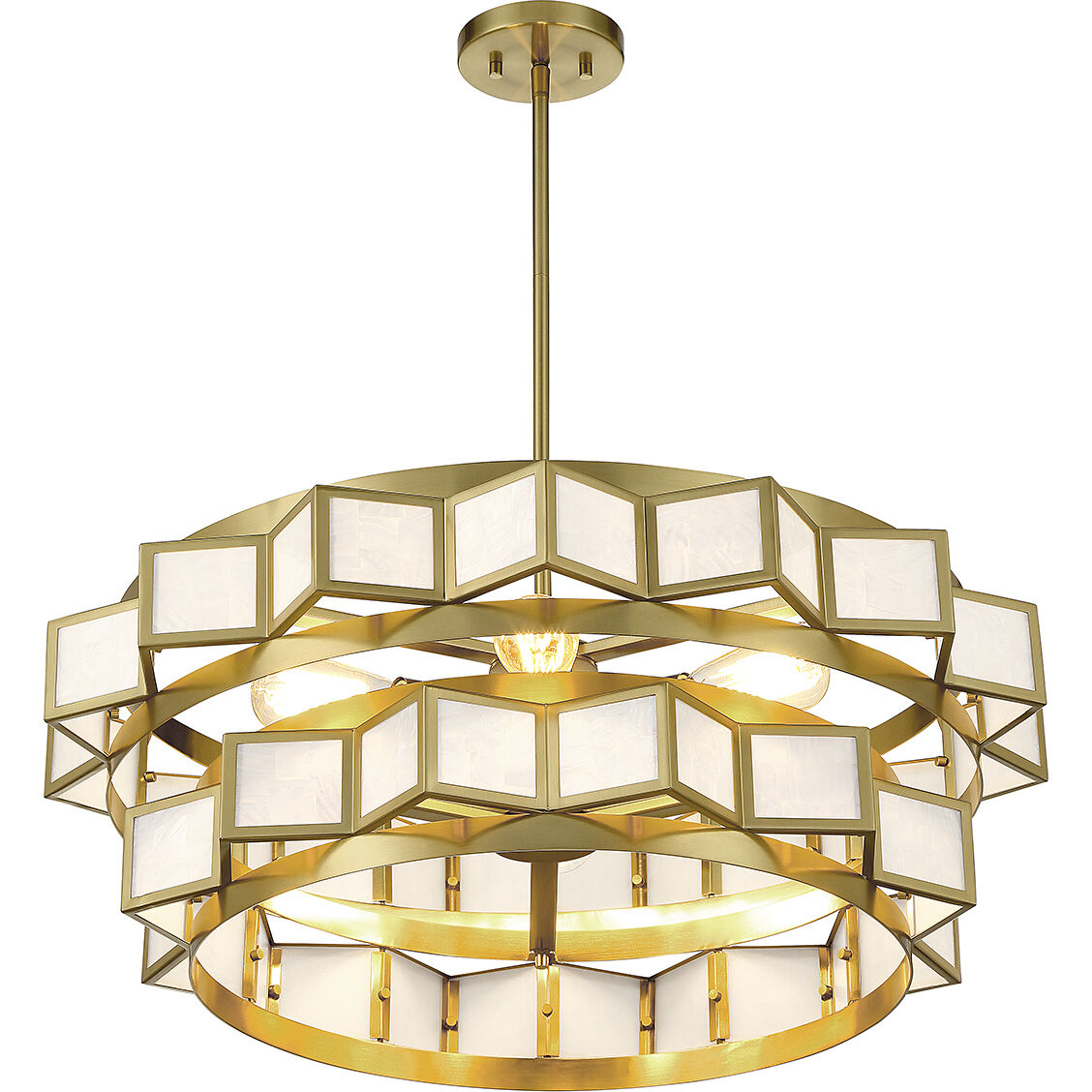 Gideon 6 Light 29 inch Warm Brass Chandelier Ceiling Light