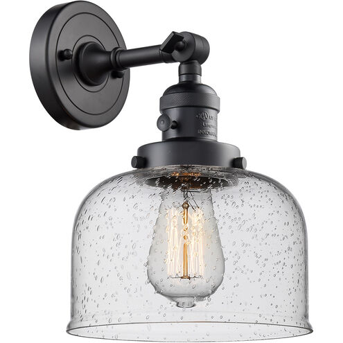 Franklin Restoration Large Bell LED 12 inch Matte Black Sconce Wall Light, Franklin Restoration