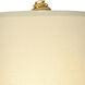 Marie 34 inch 60.00 watt Hand-Finished Silver with Gold Table Lamp Portable Light, Flambeau
